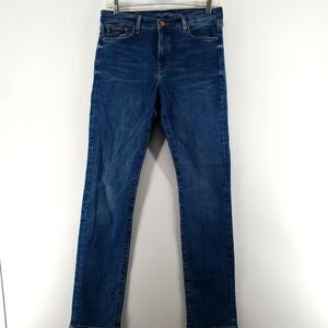 & Denim Jeans Women's Size 32 Shaping Skinny Ankle Regular Waist Mid Rise Denim